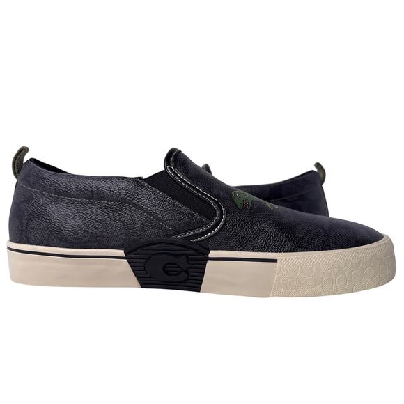 Coach Signature Rexy Sneakers Slip On Men's 11D Medium Signature Coated Canvas - Picture 7 of 14